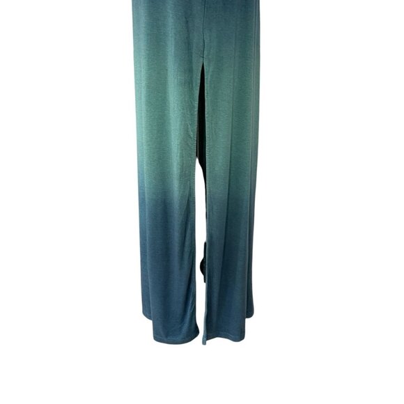 Laila Jayde Blue Ombre Maxi Skirt Side Slit Large Boho Soft Stretch Resortwear - Picture 8 of 11